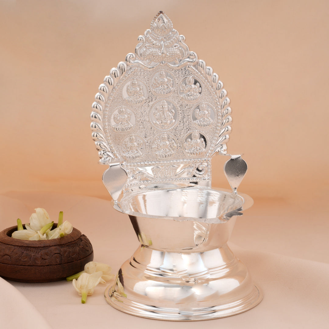Premium Silver Asta lakshmi Vilaku
