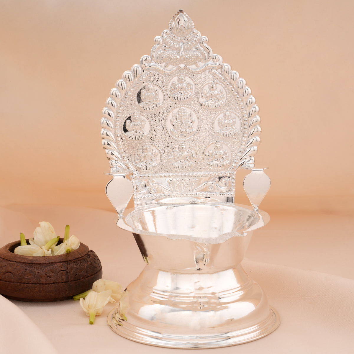 Premium Silver Asta lakshmi Vilaku