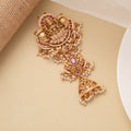 Elegant Lakshmi With Pearl Drops Layer Golden Jada Billa