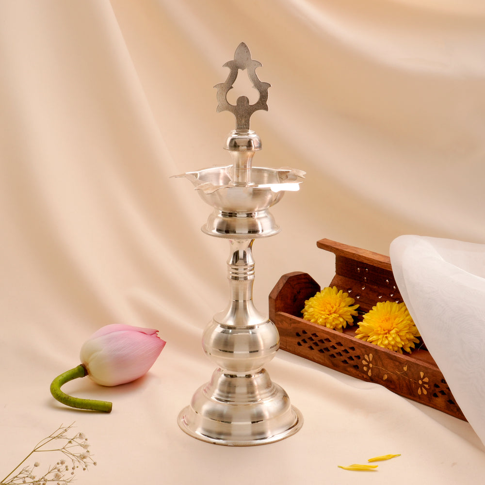 Heritage Style Silver Kuthu Vilakku