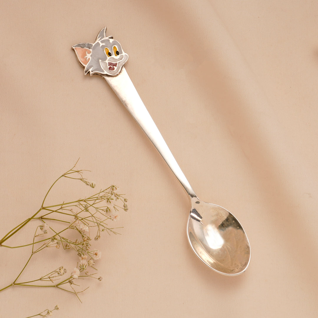 Tom & Jerry Silver Bowl and Spoon