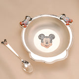 Mickey Mouse Baby Silver Plate and Spoon