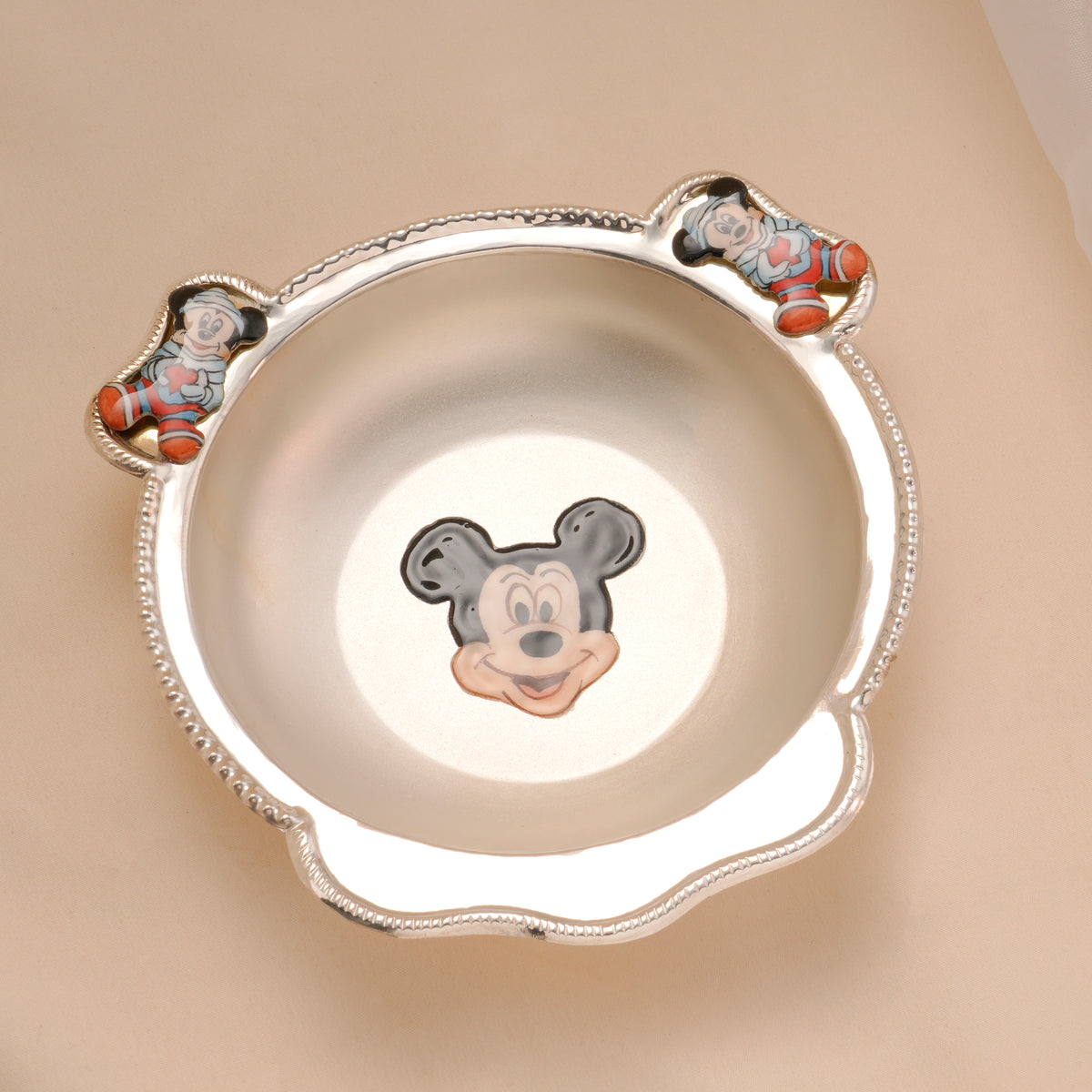 Mickey Mouse Baby Silver Plate and Spoon