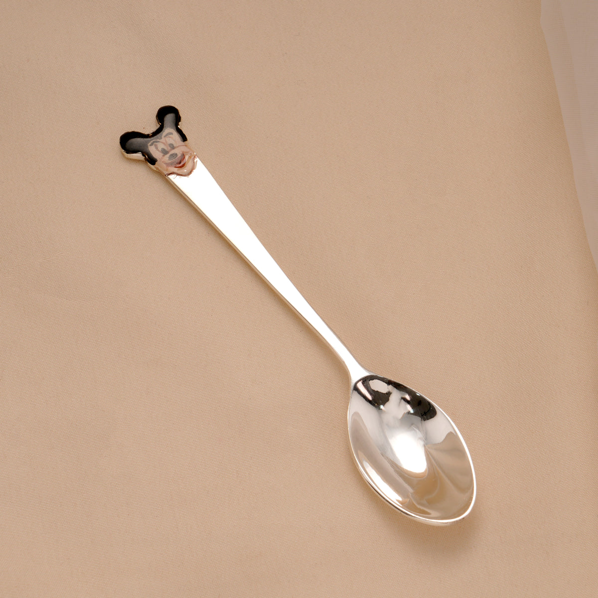 Mickey Mouse Baby Silver Plate and Spoon