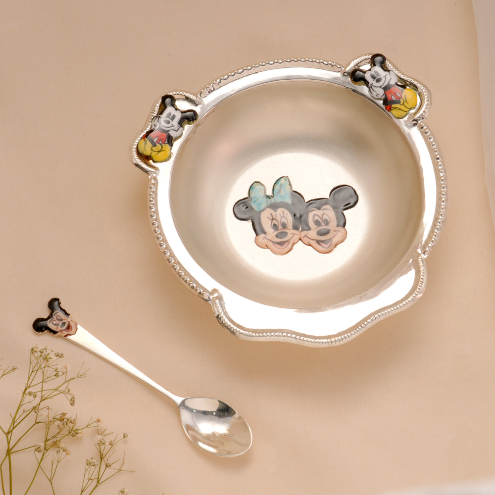 Kids Mickey Mouse Silver Set