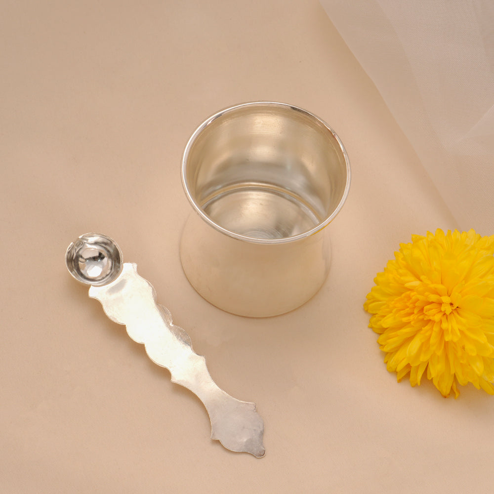 Elegant Silver Panchapathiram Set