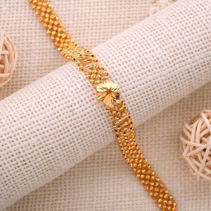 Radiant Blossom Design Gold Bracelet