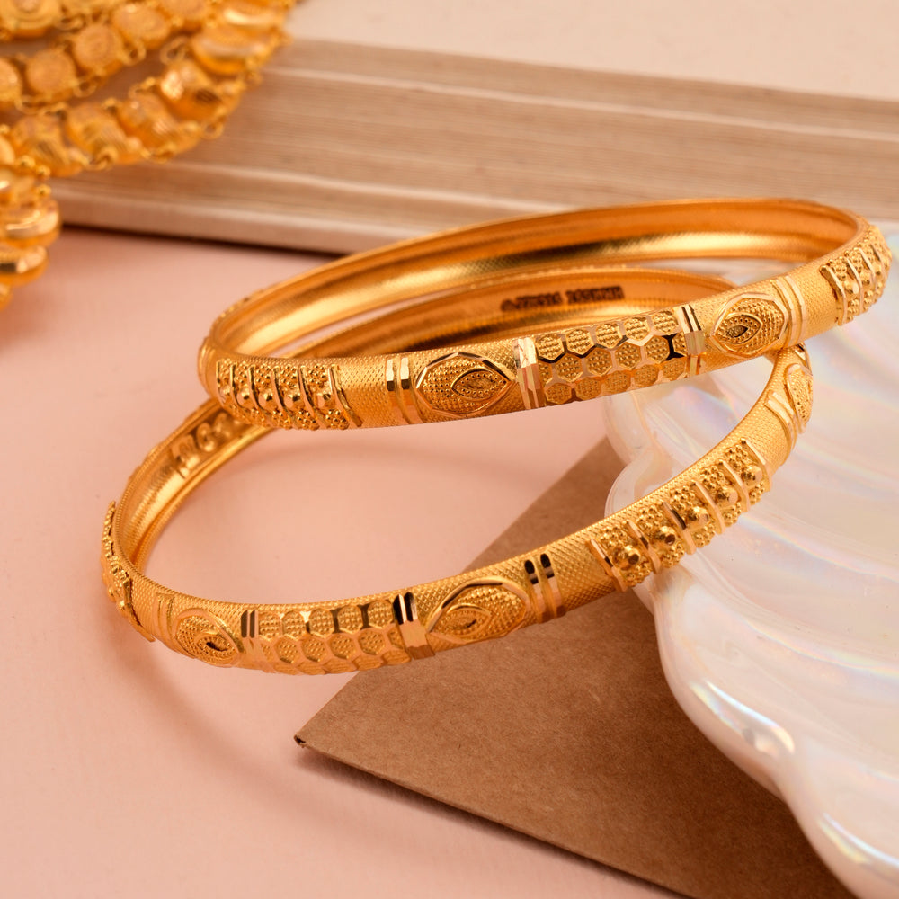 Bridal Wear Broad Gold Bangle