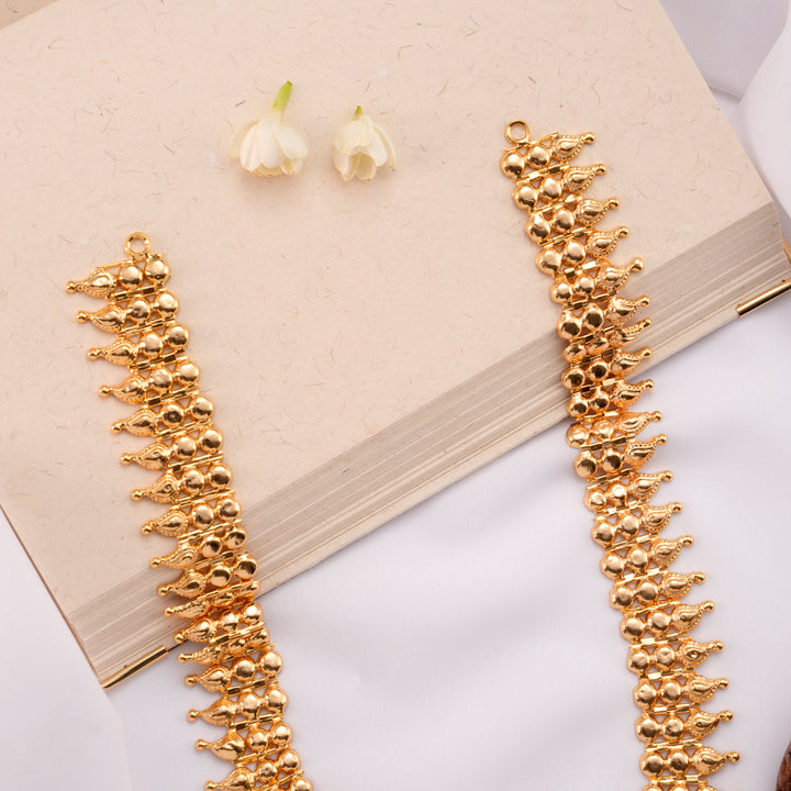 Traditional Kerala Silver Gold Plated Haram