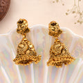 Antique Peacock Design Golden Jhumkas