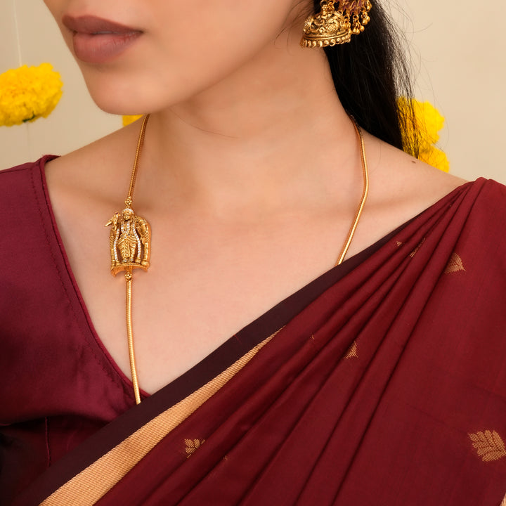 Devotional Meenakshi Amman Mugappu Chain