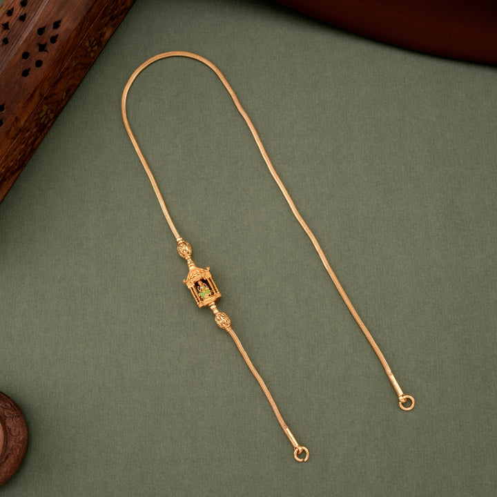 Elegant Lakshmi Design Gold Plated Mugappu Chain