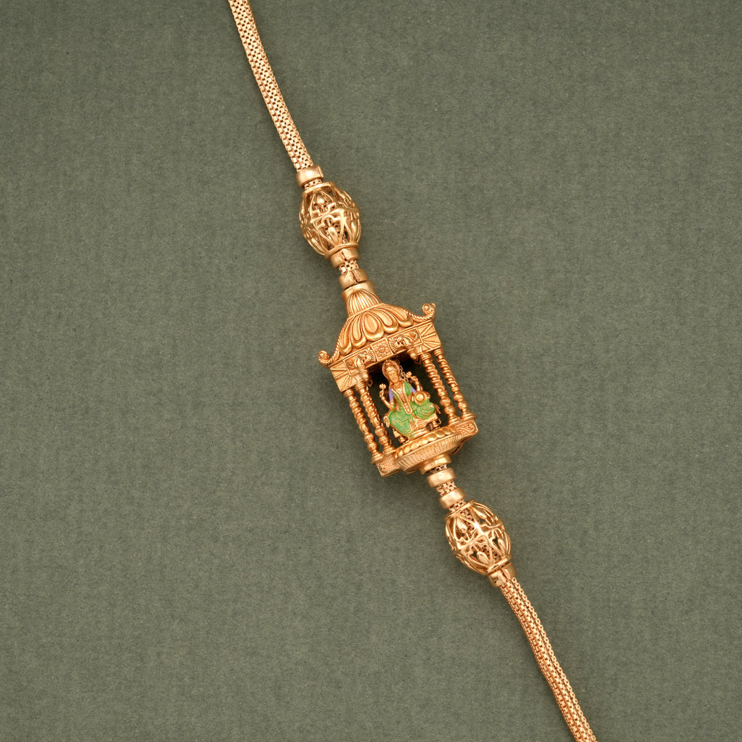 Elegant Lakshmi Design Gold Plated Mugappu Chain