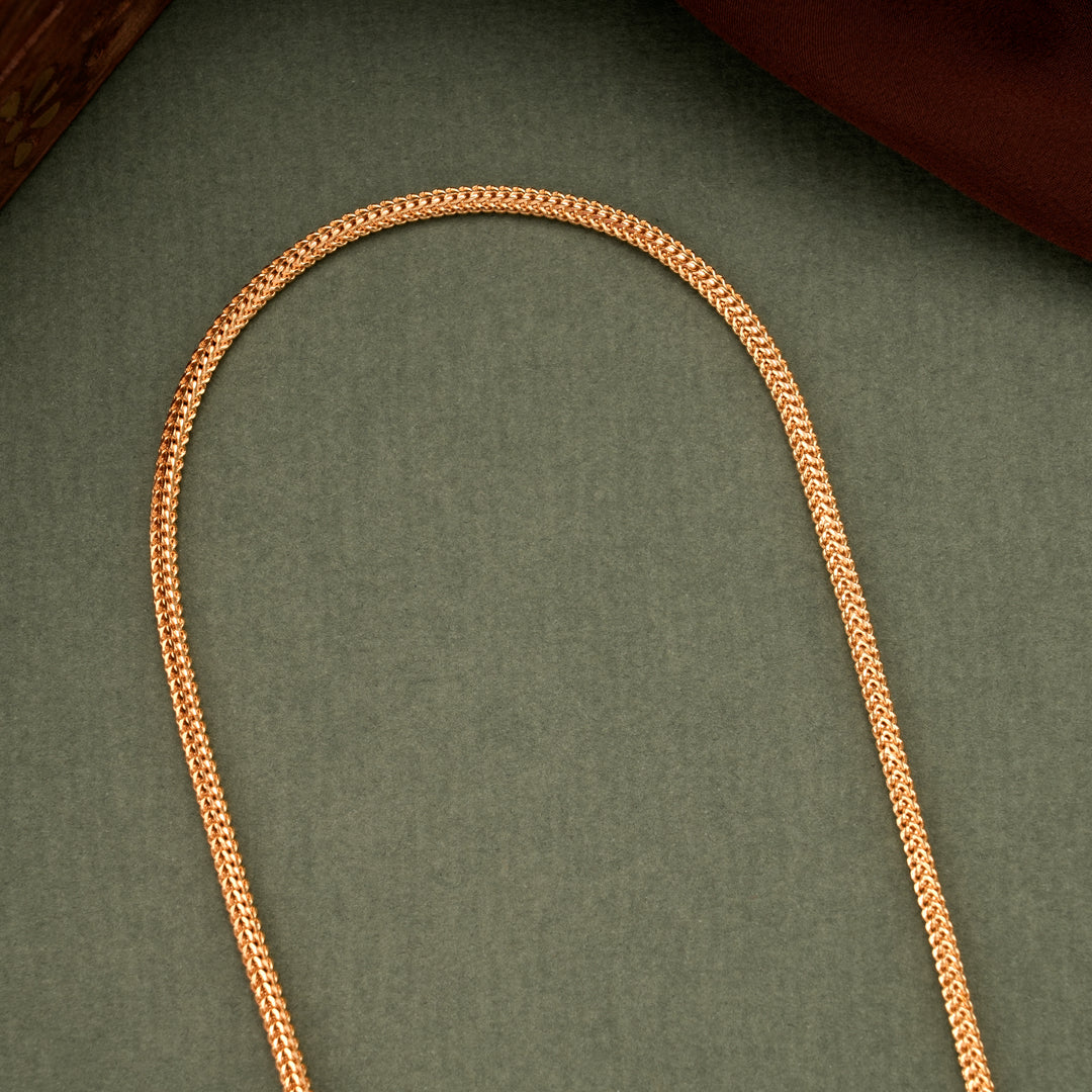 Enamel Peacock Design Golden Mugappu Chain