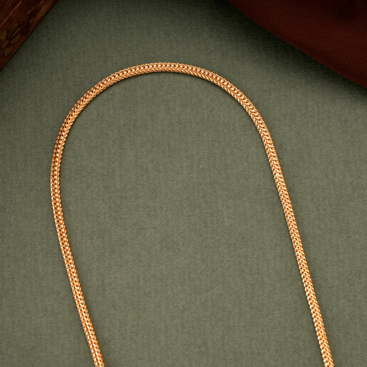 Enamel Peacock Design Golden Mugappu Chain