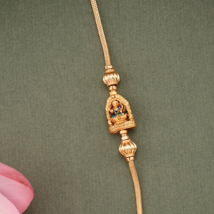 Sacred Temple Lakshmi Golden Mugappu Chain