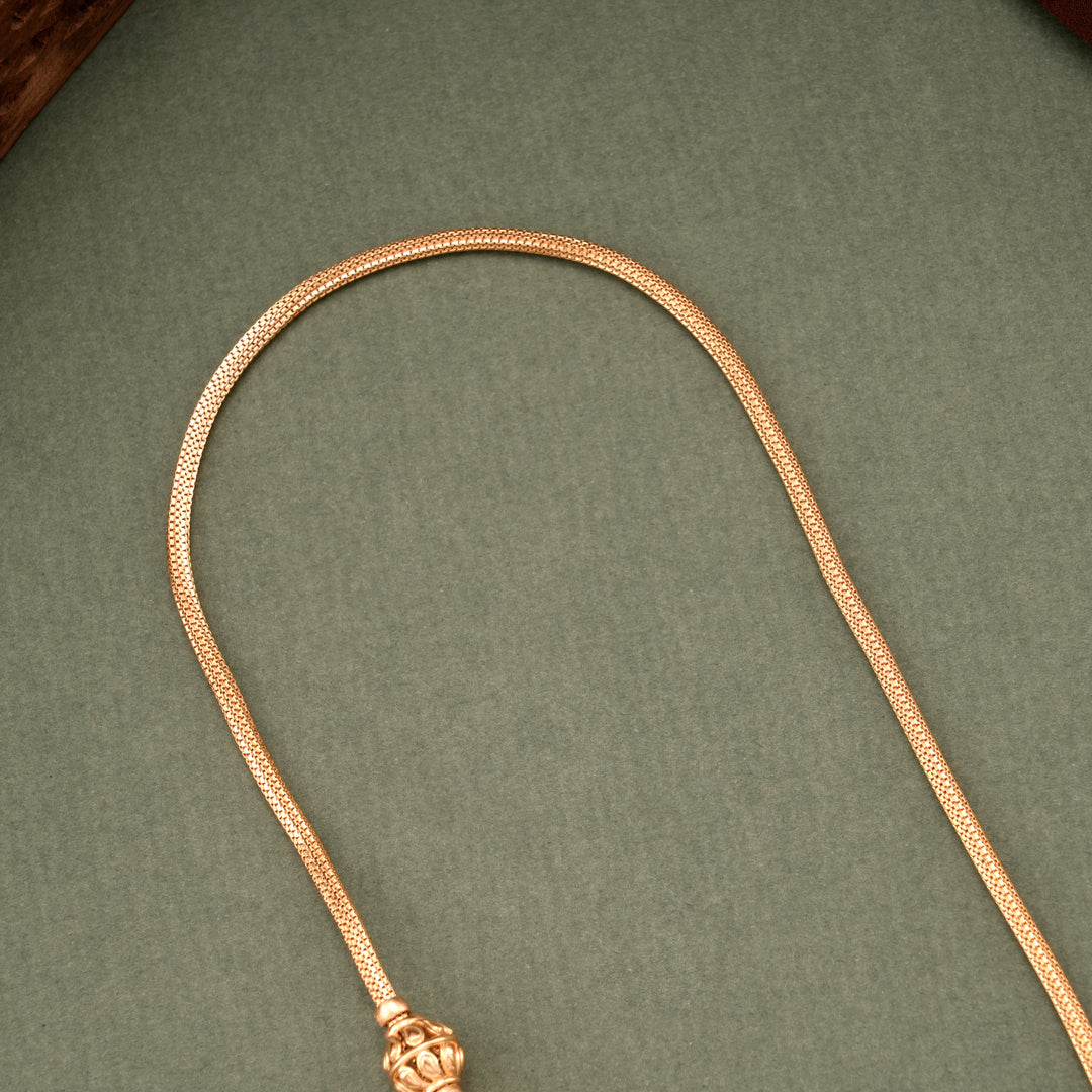 Floral Leaf Nagas Lakshmi Mugappu Chain