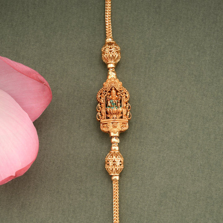 Traditional Gold Plated Lakshmi Mugappu Chain