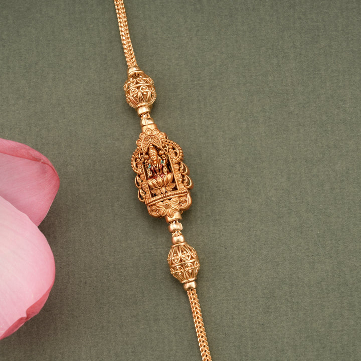Traditional Gold Plated Lakshmi Mugappu Chain