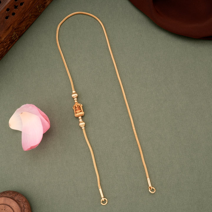 Golden Lakshmi Nagas Floral Mugappu Chain