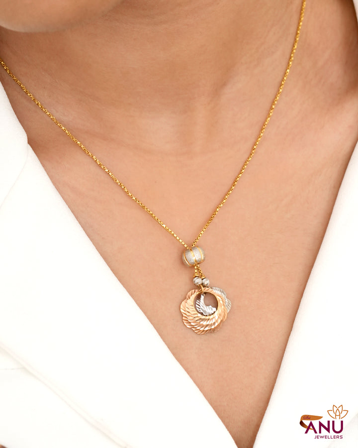 Simple Dual Tone Design Gold Chain