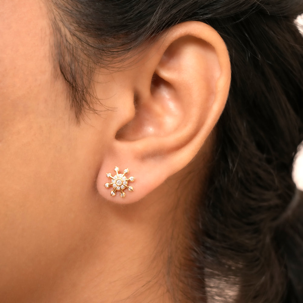 Starshine Petal Diamond Stud
