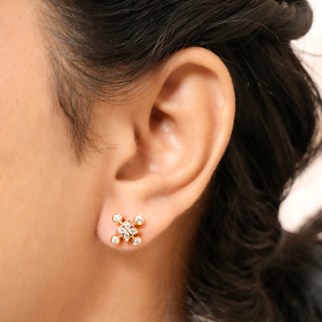 Celestial Starburst Diamond Earrings