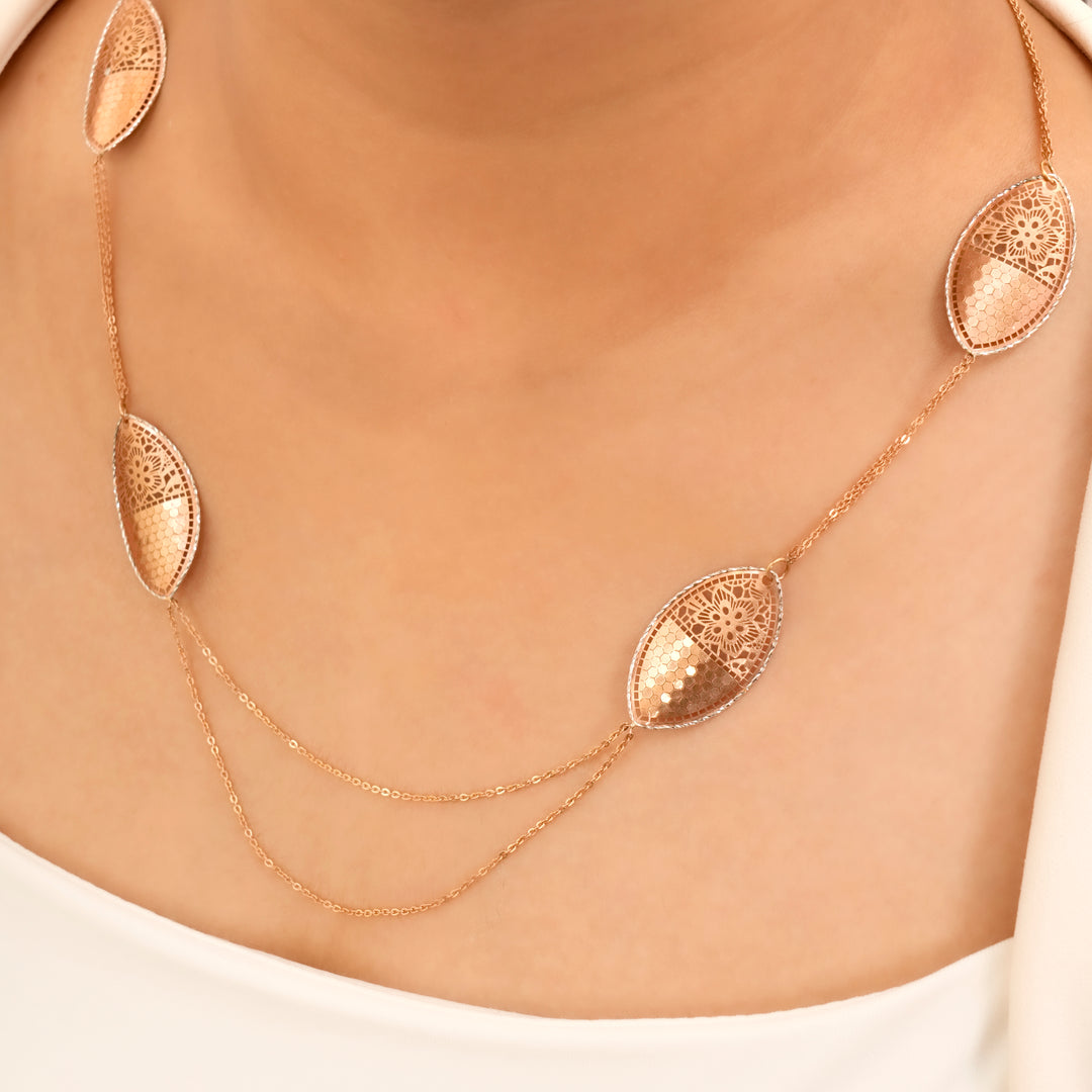 Blush Orchid Charm Rose Gold Chain