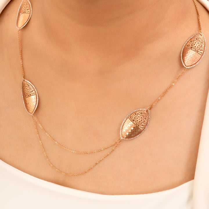 Blush Orchid Charm Rose Gold Chain