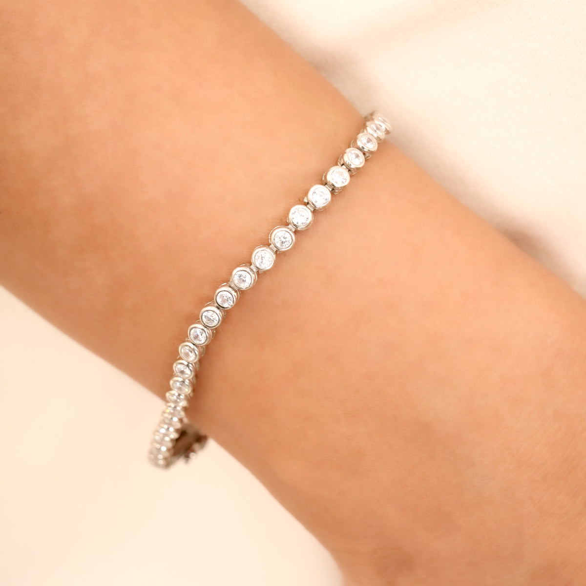 Classic Silver Tennis Women's Bracelet