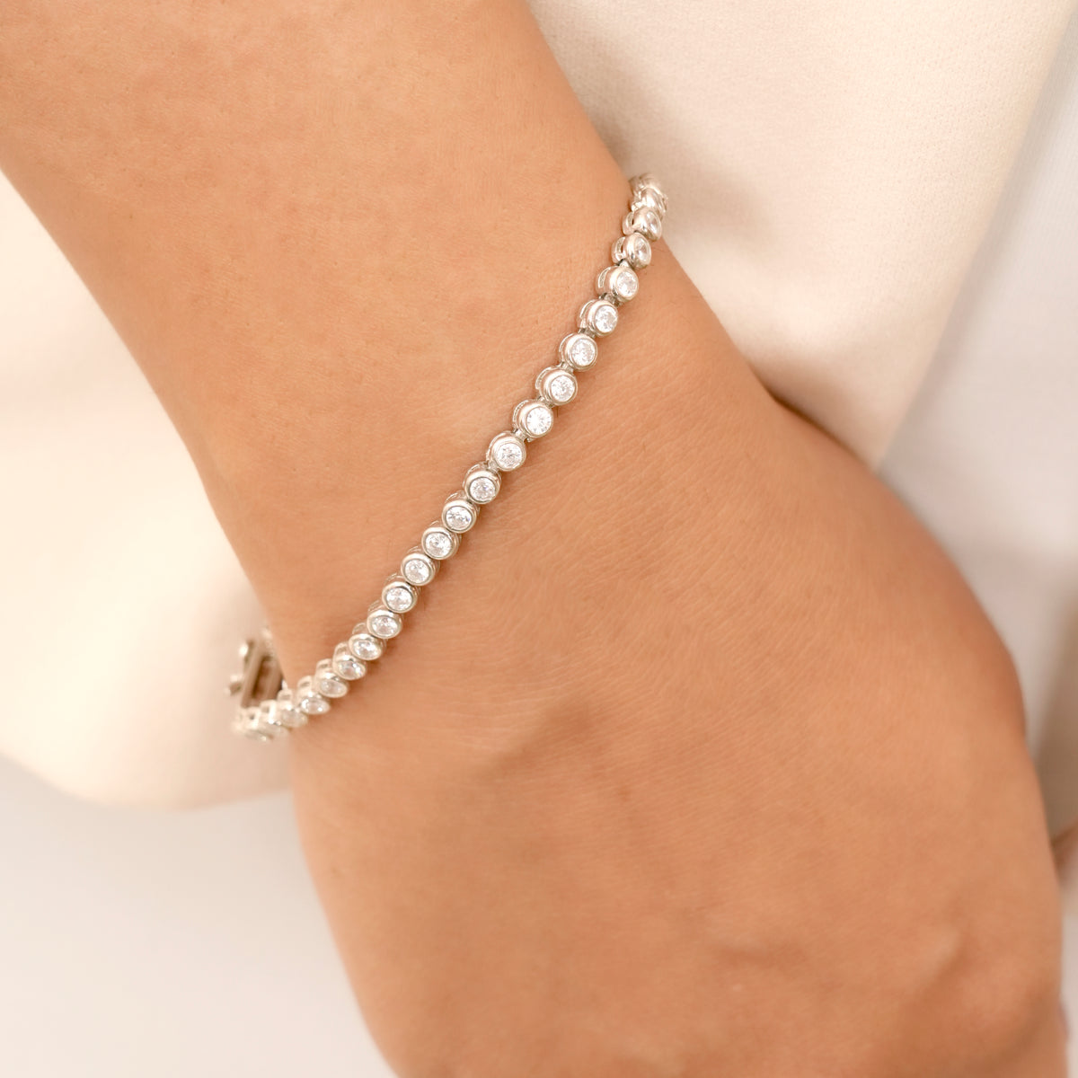 Classic Silver Tennis Women's Bracelet