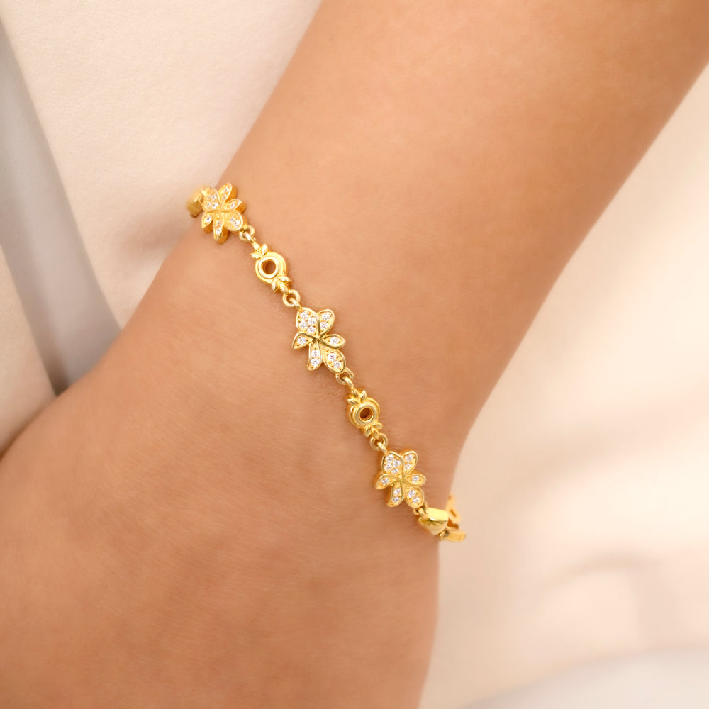 Square Loop Silver Golden Women’s Bracelet