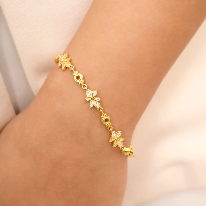 Square Loop Silver Golden Women’s Bracelet