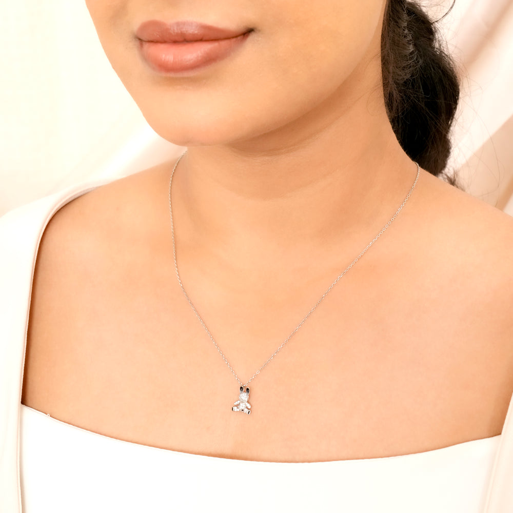 Rabbit Pendant Design Silver Chain