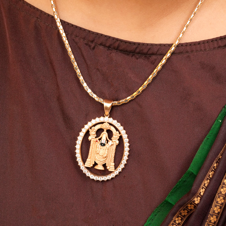 Traditional Venkateswara Diamond Pendant