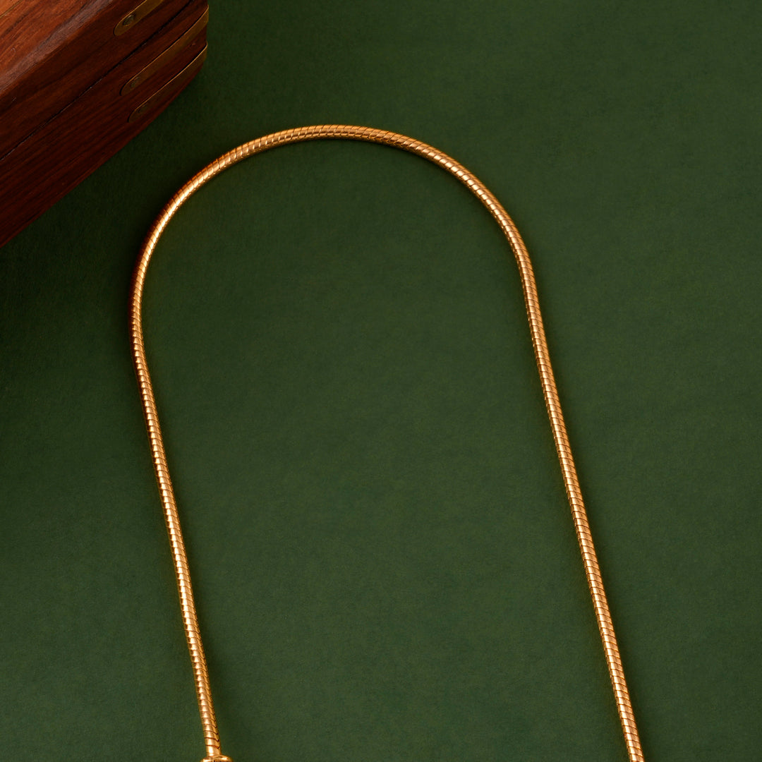 Perumal Temple Inspired Mugappu Chain