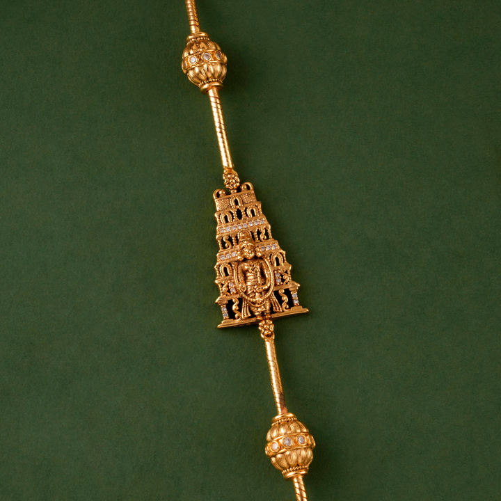 Perumal Temple Inspired Mugappu Chain