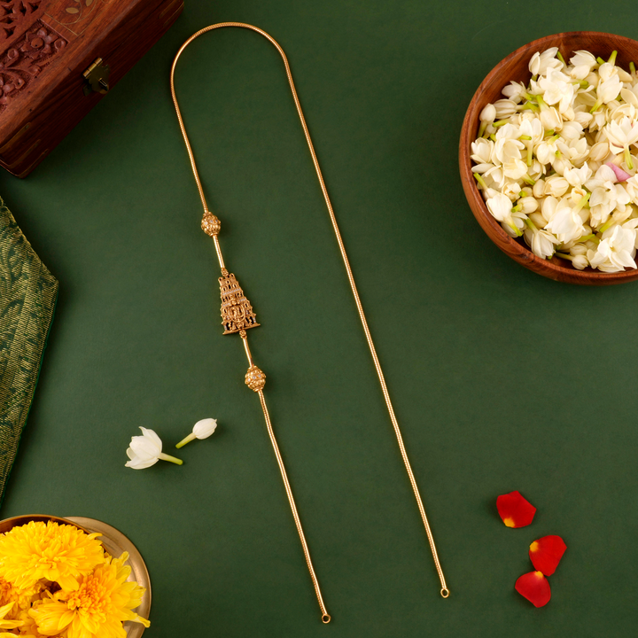 Perumal Temple Inspired Mugappu Chain