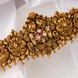 Lakshmi-Peacock Design Golden Oddiyanam