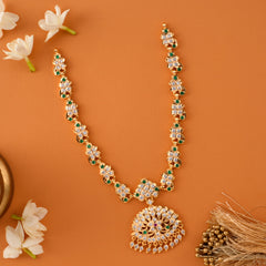 Emerald & Ruby Gold-Plated Necklace
