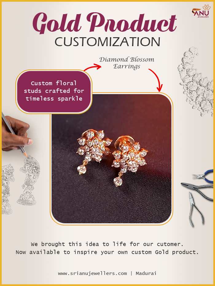 Diamond Blossom Earrings