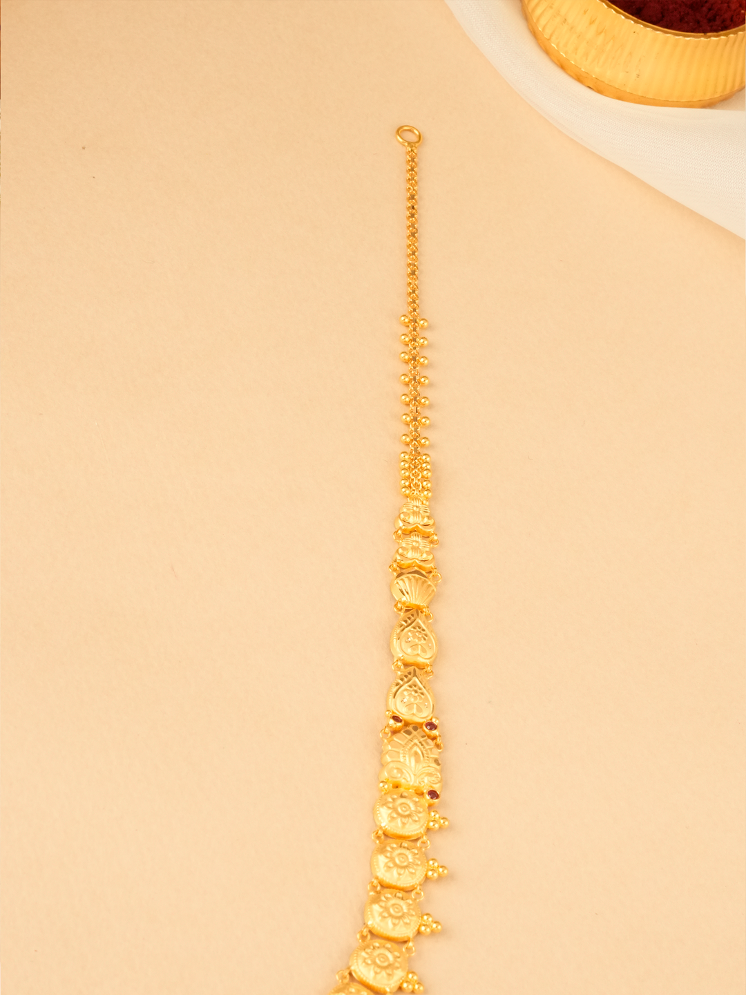 Traditional Lakshmi Devi Yellow Gold Haram