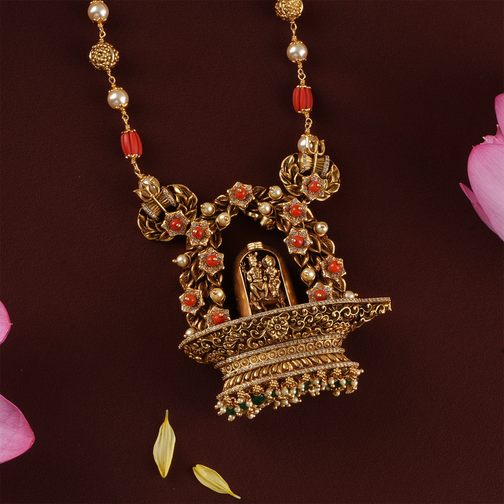 Traditional Beads Shiva Parvati Nagas Pendant Haram