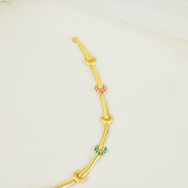 Elegant Party Wear Gold Pendant Necklace