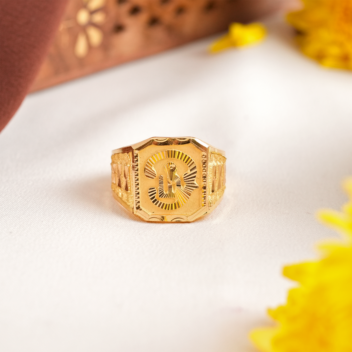 Divine OM Gold Men's Ring