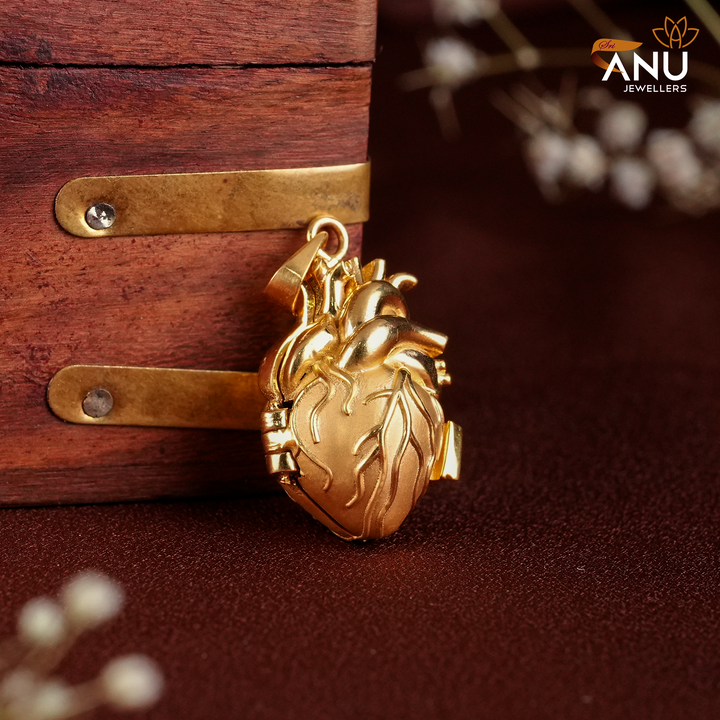 Customized Heart with Photo Gold Pendant