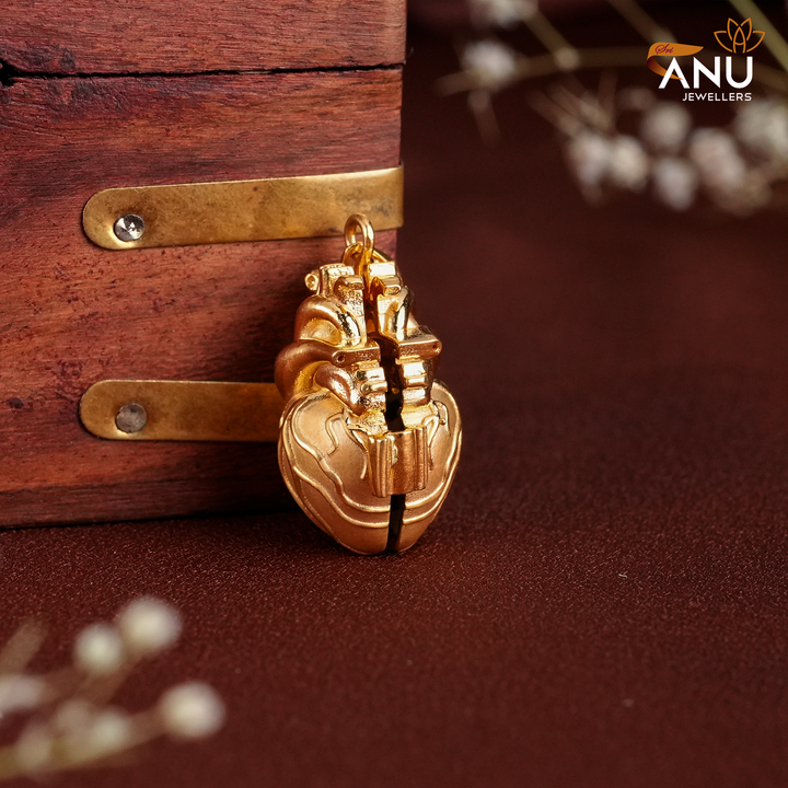 Customized Heart with Photo Gold Pendant