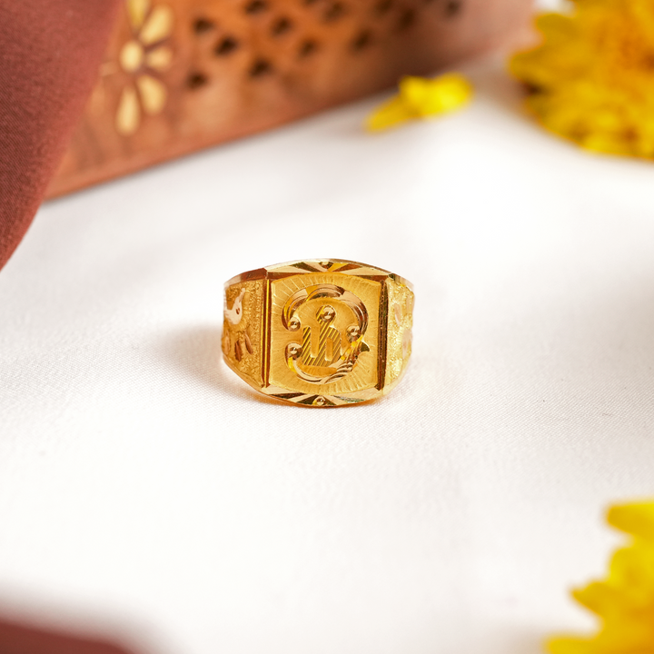 OM with Peacock Gold Ring