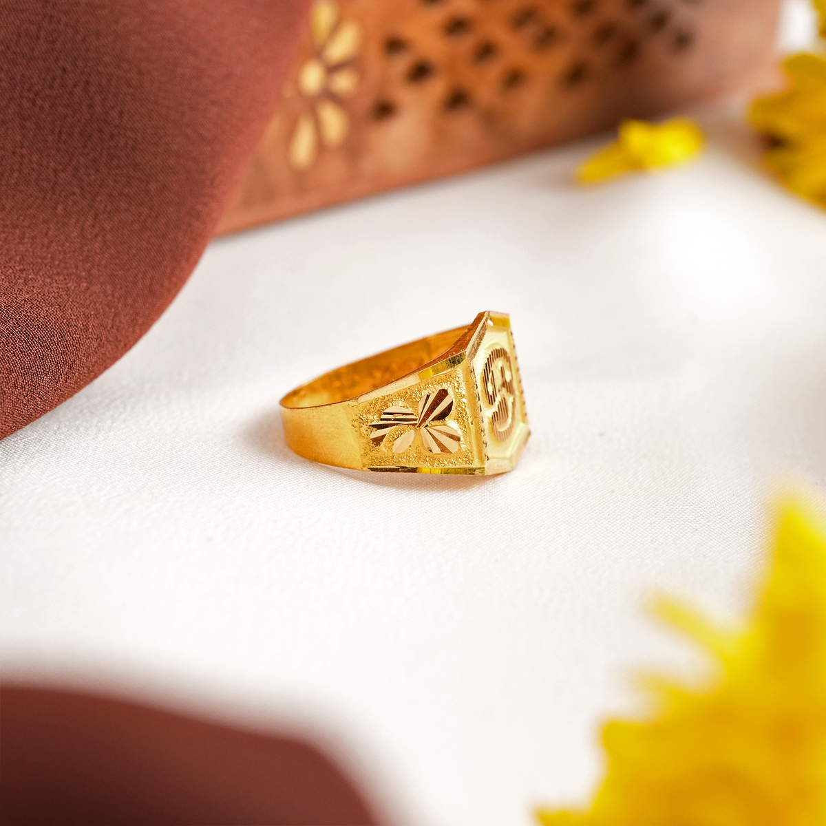 God Blessed OM Gold Ring