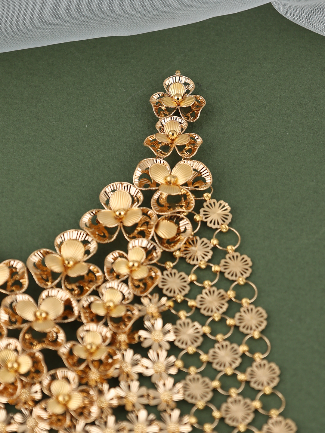 Layer Floral Bridal imported Gold Haram